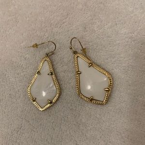 White Kendra Scott earrings